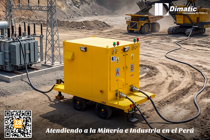 Switch House movil en media tension 7.2 kV de DIMATIC para alimentacion de palas electricas en mineria